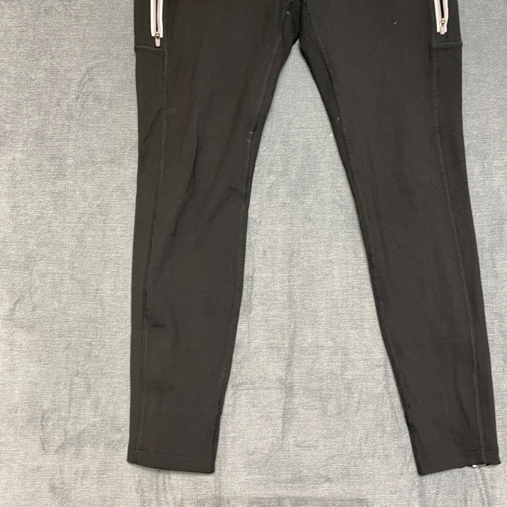 Mondetta Performance Luxury Active Leggings M Black Stretch High Waist Ankle Zip - Picture 3 of 13